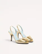 Valentino Royal Sandal In Laminated Nappa Leather 85Mm - Image 6